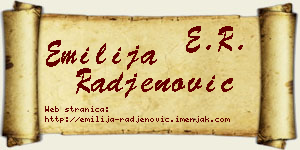 Emilija Rađenović vizit kartica
